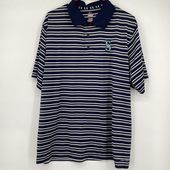 Men’s Majestic MLB Seattle Mariners Performance Polo - XL - Picture 2 of 7
